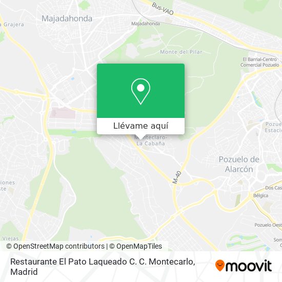 Mapa Restaurante El Pato Laqueado C. C. Montecarlo