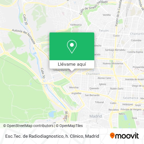 Mapa Esc.Tec. de Radiodiagnostico, h. Clínico