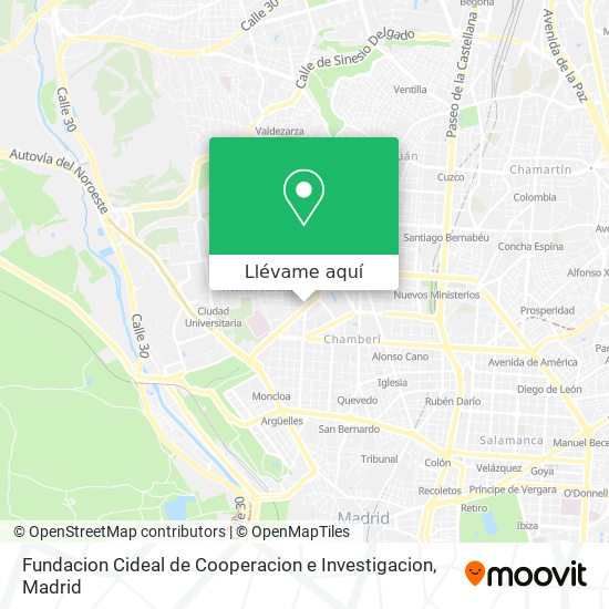 Mapa Fundacion Cideal de Cooperacion e Investigacion