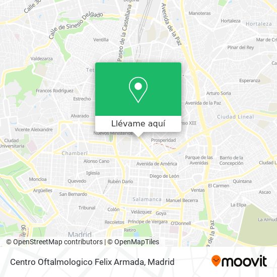 Mapa Centro Oftalmologico Felix Armada