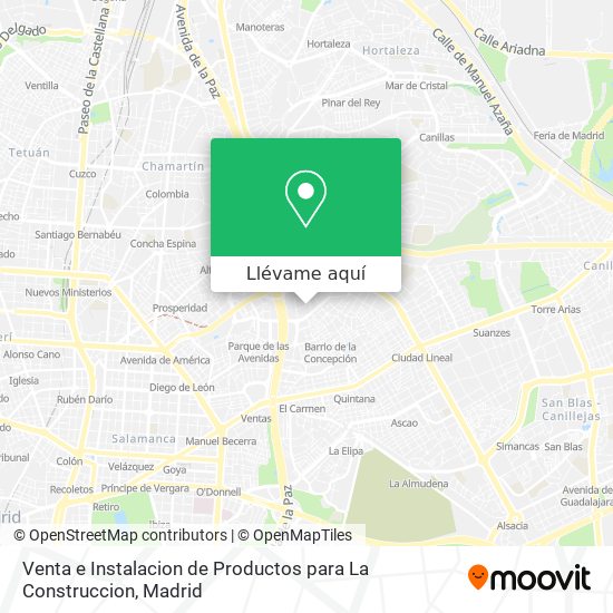 Mapa Venta e Instalacion de Productos para La Construccion