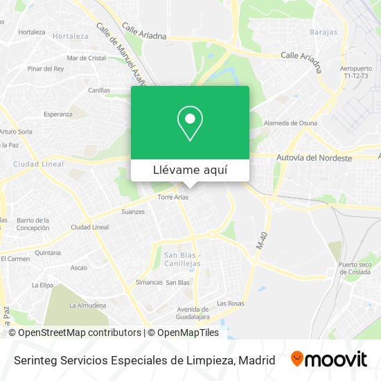 Mapa Serinteg Servicios Especiales de Limpieza