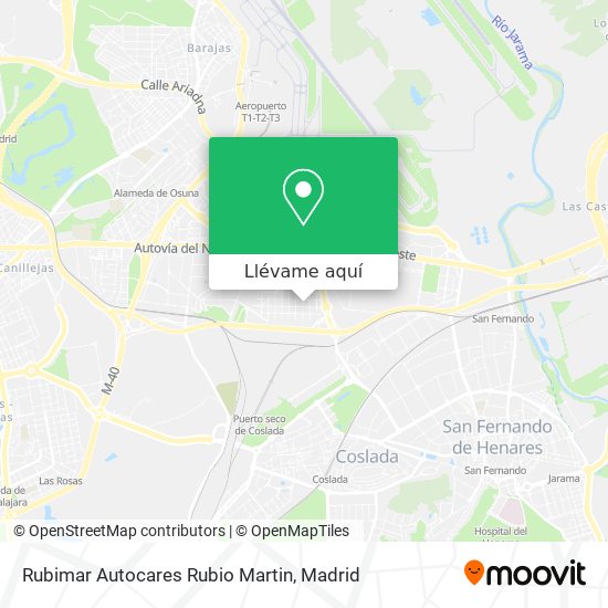 Mapa Rubimar Autocares Rubio Martin