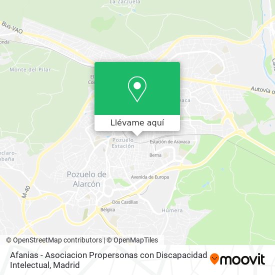 Mapa Afanias - Asociacion Propersonas con Discapacidad Intelectual