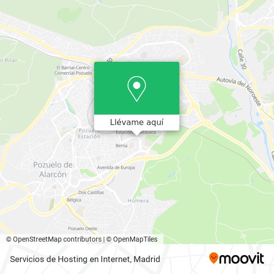 Mapa Servicios de Hosting en Internet