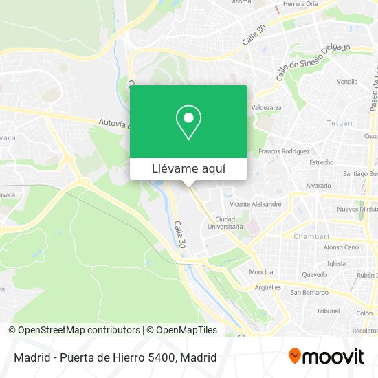 Mapa Madrid - Puerta de Hierro 5400