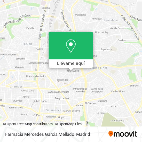 Mapa Farmacia Mercedes Garcia Mellado