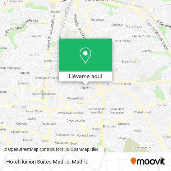 Mapa Hotel Ilunion Suites Madrid
