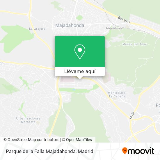 Mapa Parque de la Falla Majadahonda