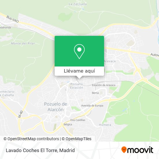 Mapa Lavado Coches El Torre