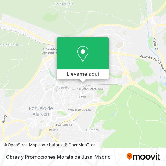 Mapa Obras y Promociones Morata de Juan