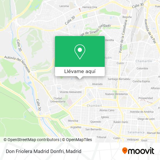 Mapa Don Friolera Madrid Donfri