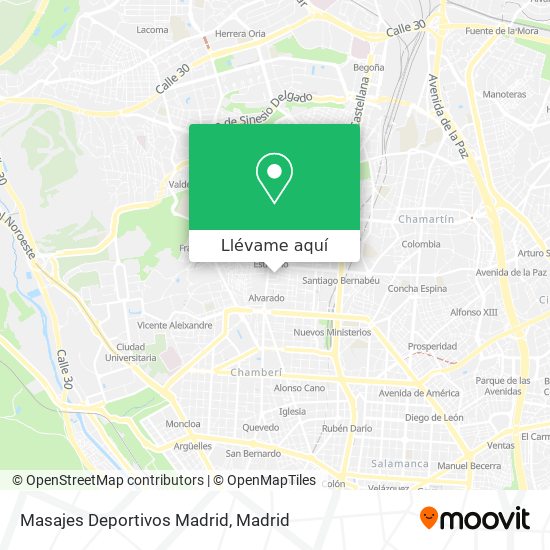 Mapa Masajes Deportivos Madrid