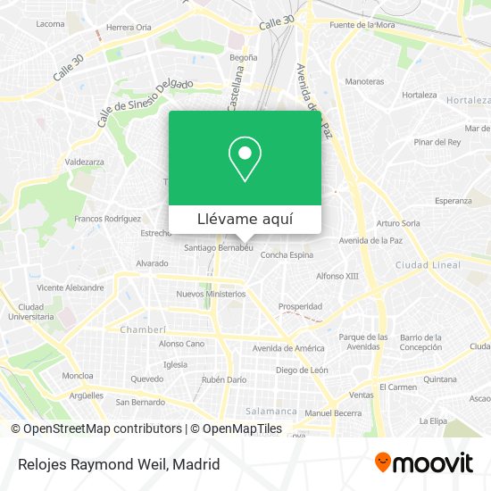 Mapa Relojes Raymond Weil