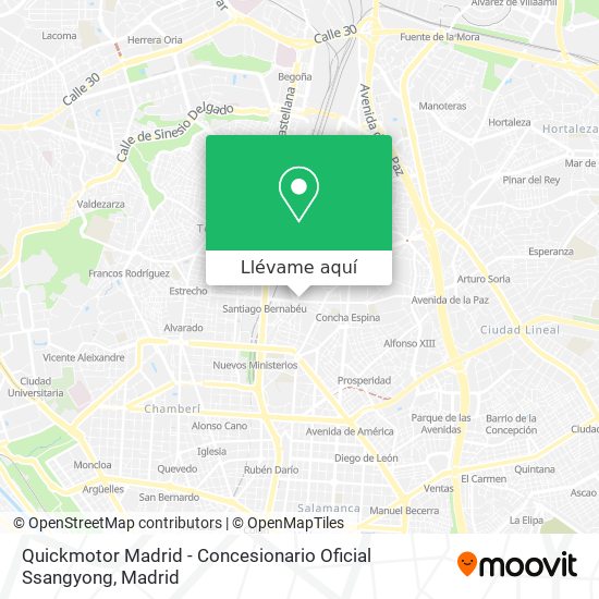 Mapa Quickmotor Madrid - Concesionario Oficial Ssangyong