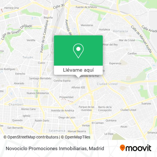 Mapa Novociclo Promociones Inmobiliarias