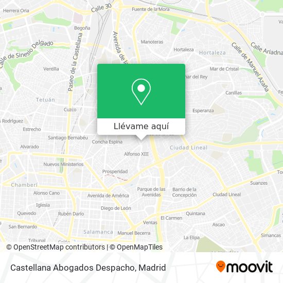 Mapa Castellana Abogados Despacho