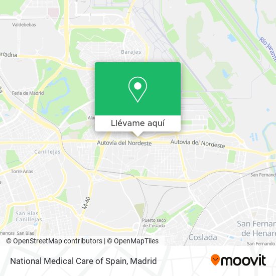 Mapa National Medical Care of Spain