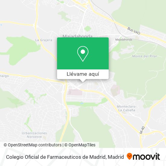 Mapa Colegio Oficial de Farmaceuticos de Madrid