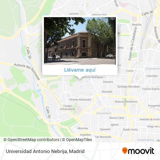 Mapa Universidad Antonio Nebrija