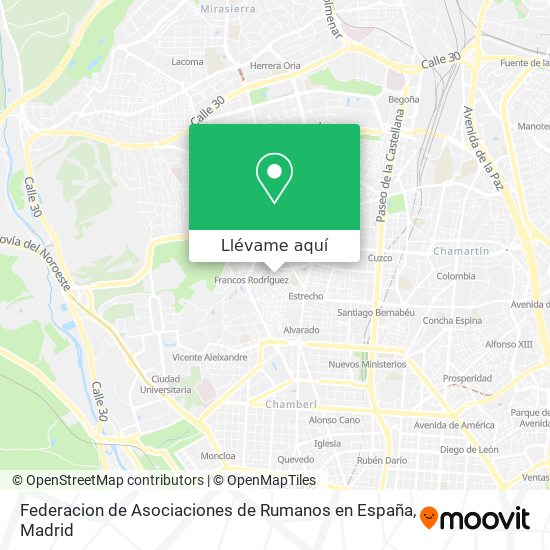 Mapa Federacion de Asociaciones de Rumanos en España