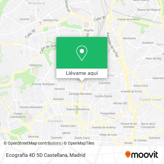 Mapa Ecografía 4D 5D Castellana