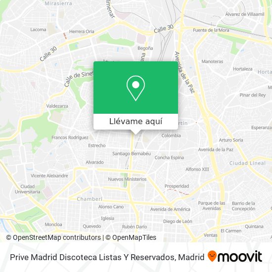 Mapa Prive Madrid Discoteca Listas Y Reservados