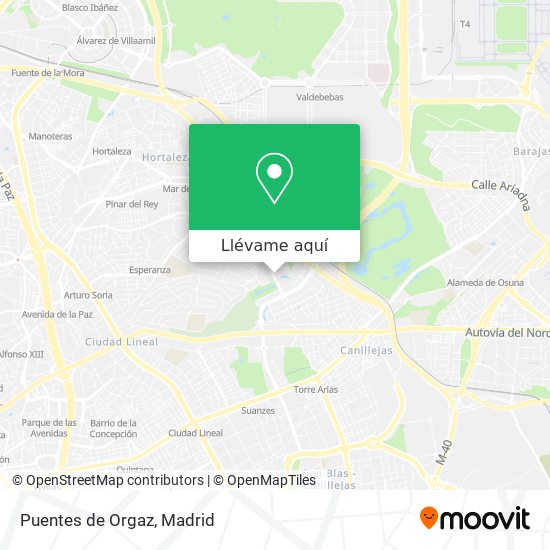 Mapa Puentes de Orgaz