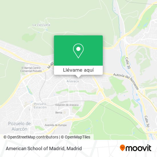 Mapa American School of Madrid