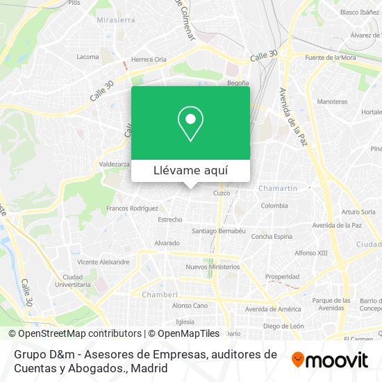 Mapa Grupo D&m - Asesores de Empresas, auditores de Cuentas y Abogados.