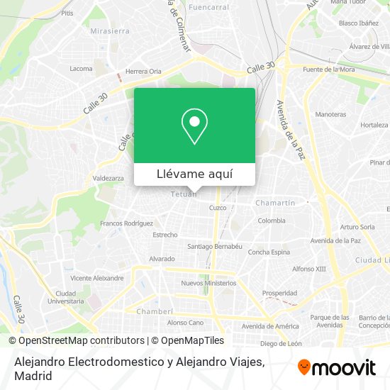 Mapa Alejandro Electrodomestico y Alejandro Viajes