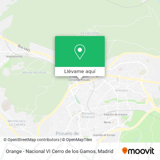 Mapa Orange - Nacional VI Cerro de los Gamos