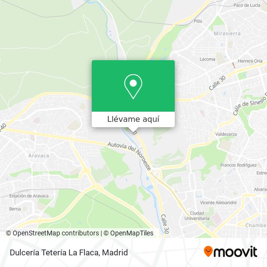 Mapa Dulcería Tetería La Flaca