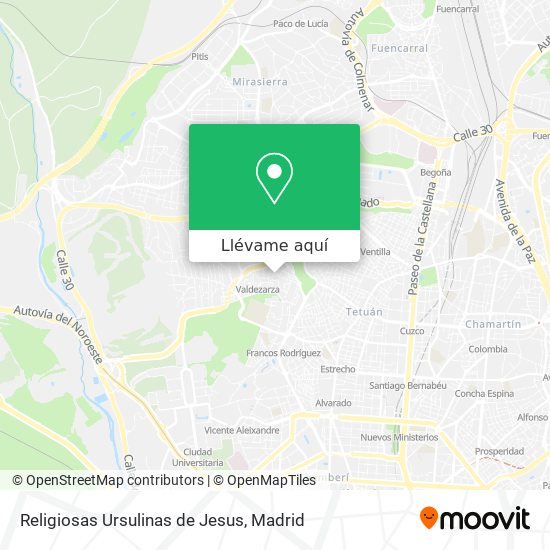 Mapa Religiosas Ursulinas de Jesus