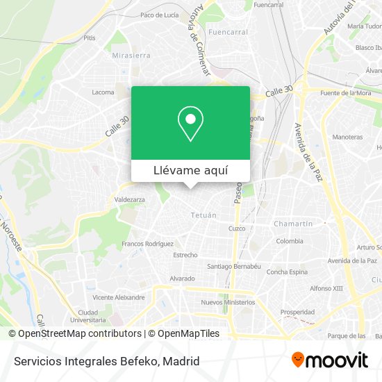 Mapa Servicios Integrales Befeko