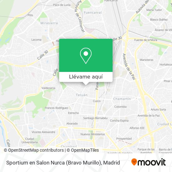 Mapa Sportium en Salon Nurca (Bravo Murillo)