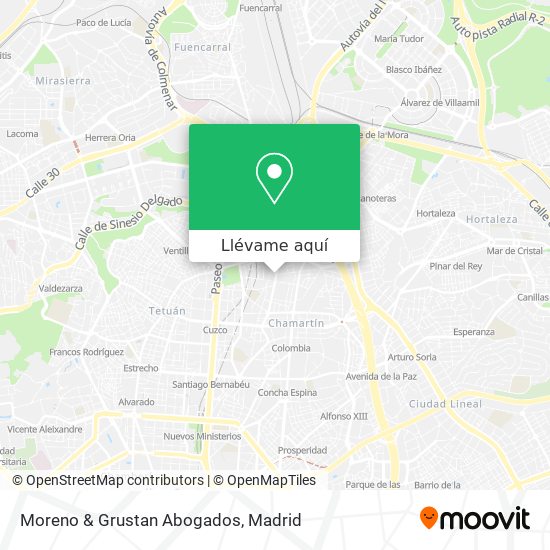 Mapa Moreno & Grustan Abogados