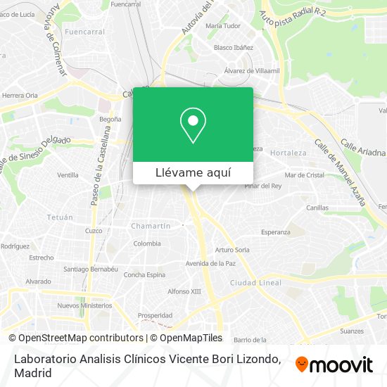 Mapa Laboratorio Analisis Clínicos Vicente Bori Lizondo