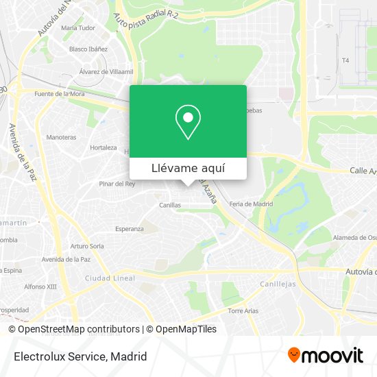 Mapa Electrolux Service