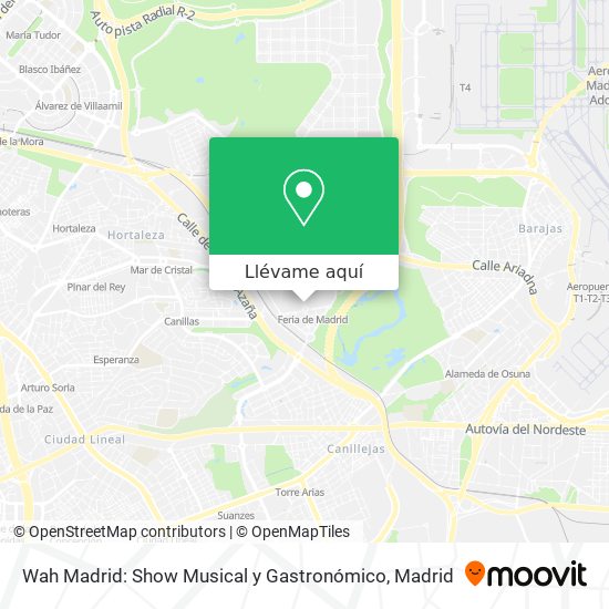 Mapa Wah Madrid: Show Musical y Gastronómico