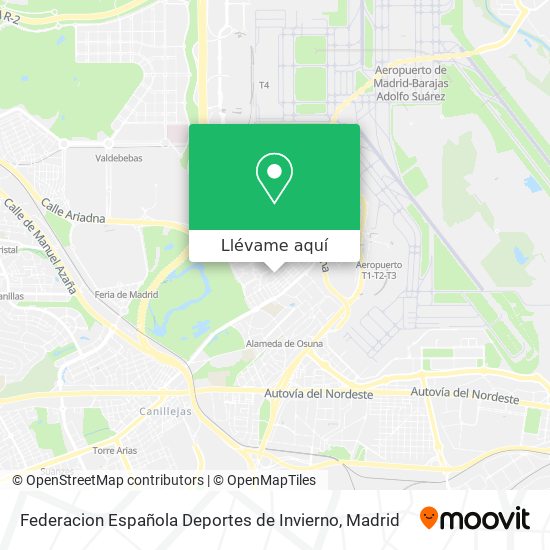 Mapa Federacion Española Deportes de Invierno