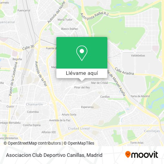 Mapa Asociacion Club Deportivo Canillas