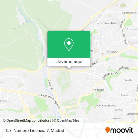 Mapa Taxi Numero Licencia 7