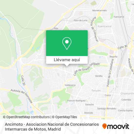 Mapa Ancimoto - Asociacion Nacional de Concesionarios Intermarcas de Motos