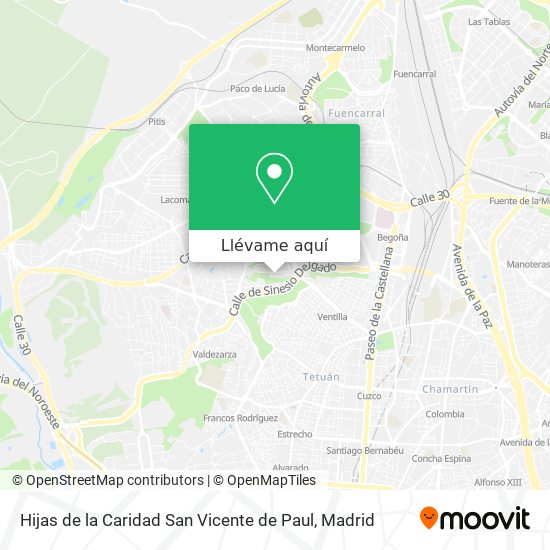 Mapa Hijas de la Caridad San Vicente de Paul