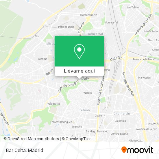 Mapa Bar Celta