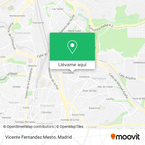 Mapa Vicente Fernandez Mesto