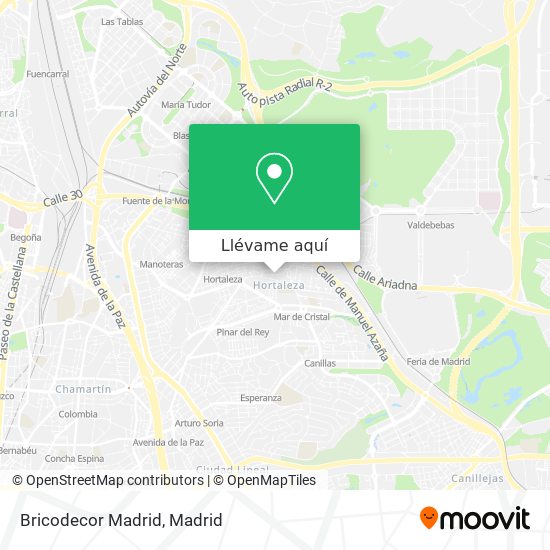 Mapa Bricodecor Madrid