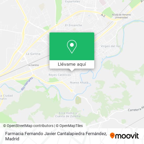 Mapa Farmacia Fernando Javier Cantalapiedra Fernández