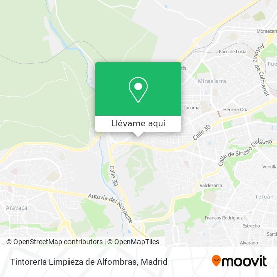 Mapa Tintorería Limpieza de Alfombras